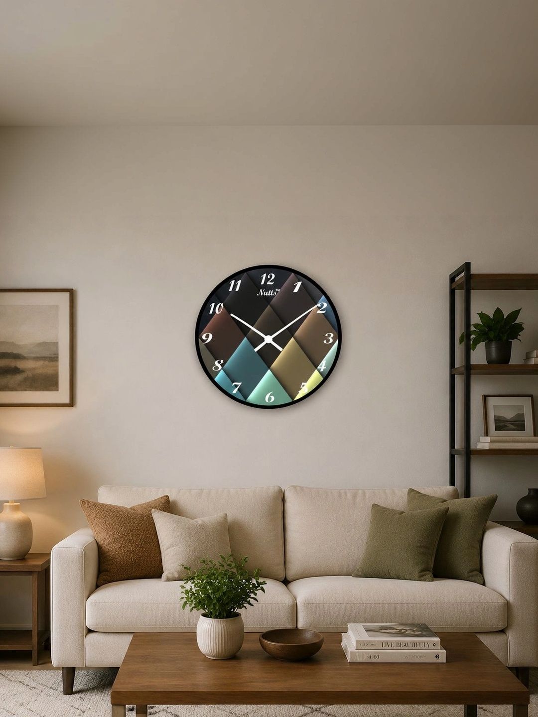 Nutts Multicoloured Printed Wall Clock-picture-50