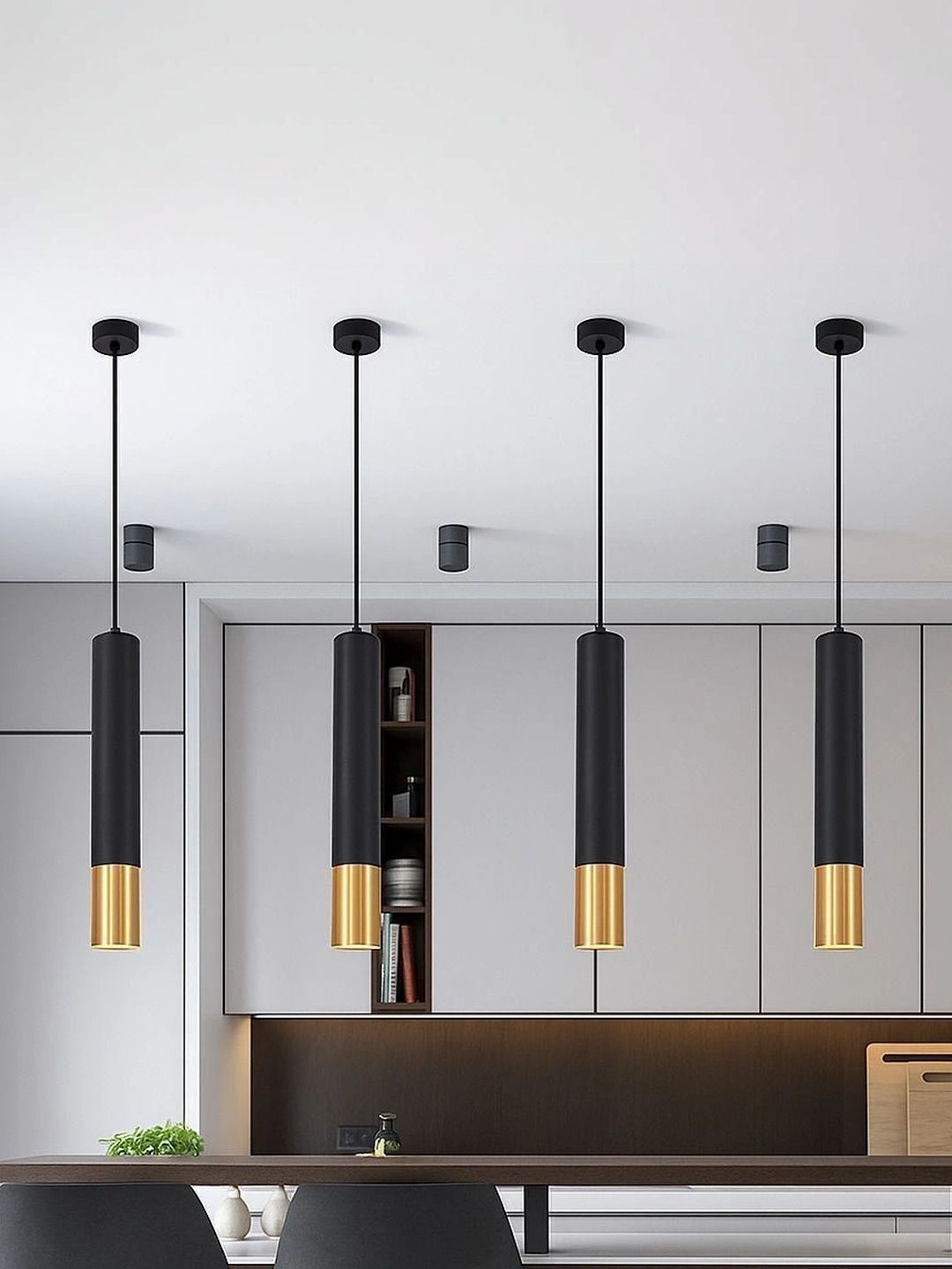 ENORMITY Black & Yellow Colourblocked Contemporary Ceiling Lamp-picture-31