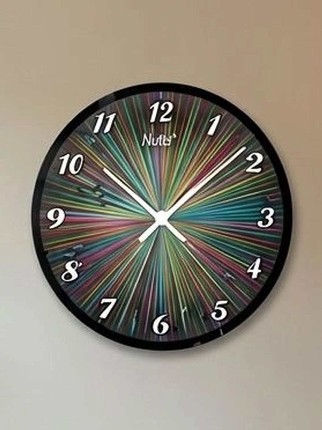 Nutts Multicoloured Printed Contemporary Wall Clock-picture-31