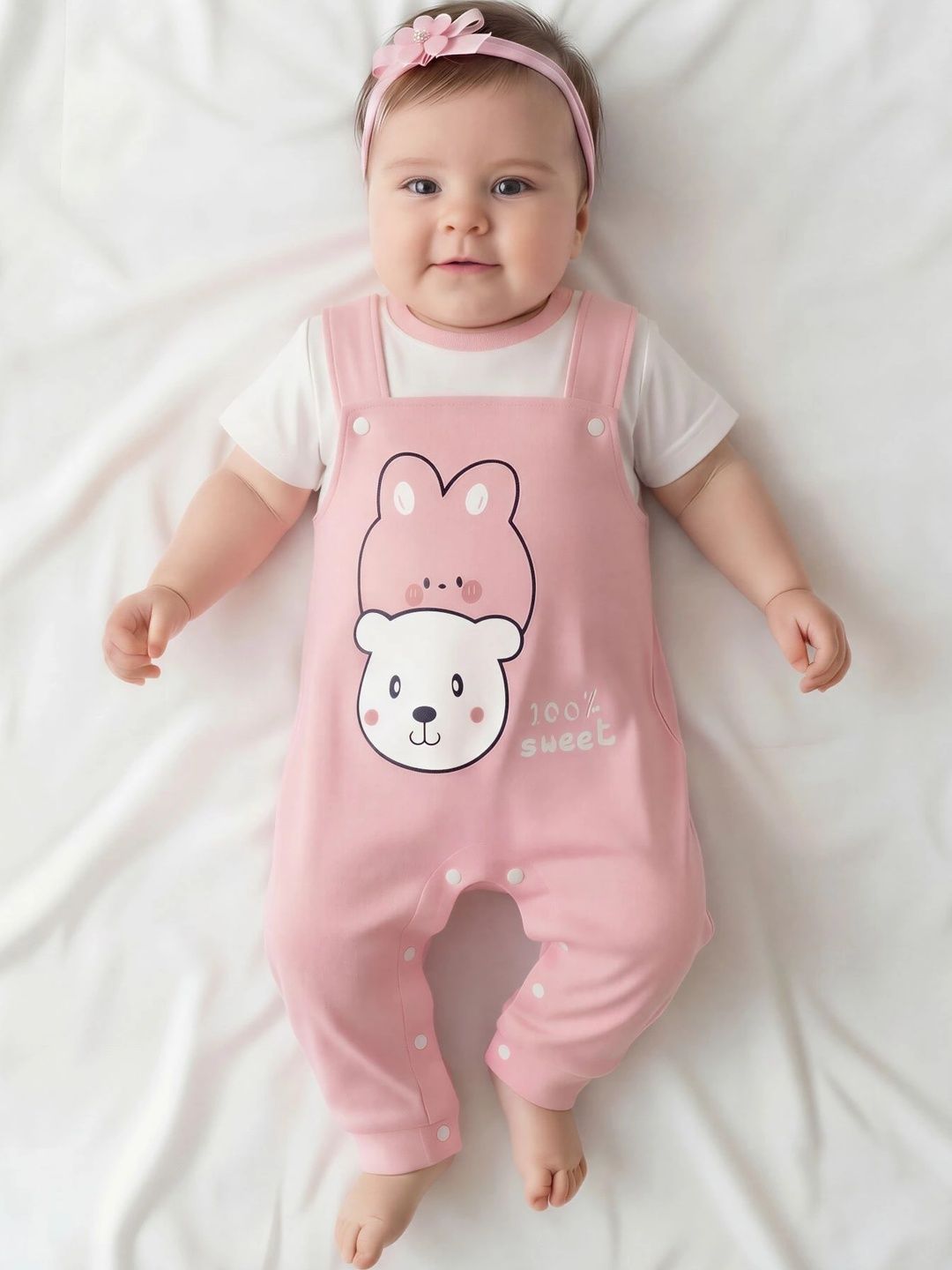 Toddle and Care Girls Printed Basic Jumpsuit with Applique-picture-40
