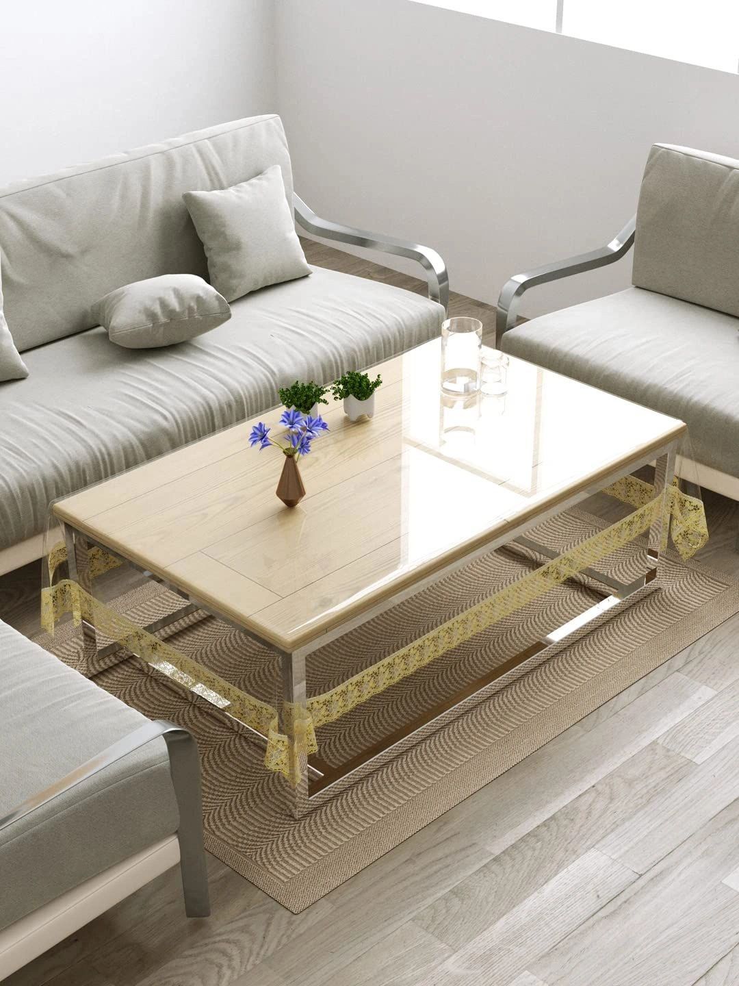 The Home Story Transparent Waterproof 6-Seater Table Cover-image-16