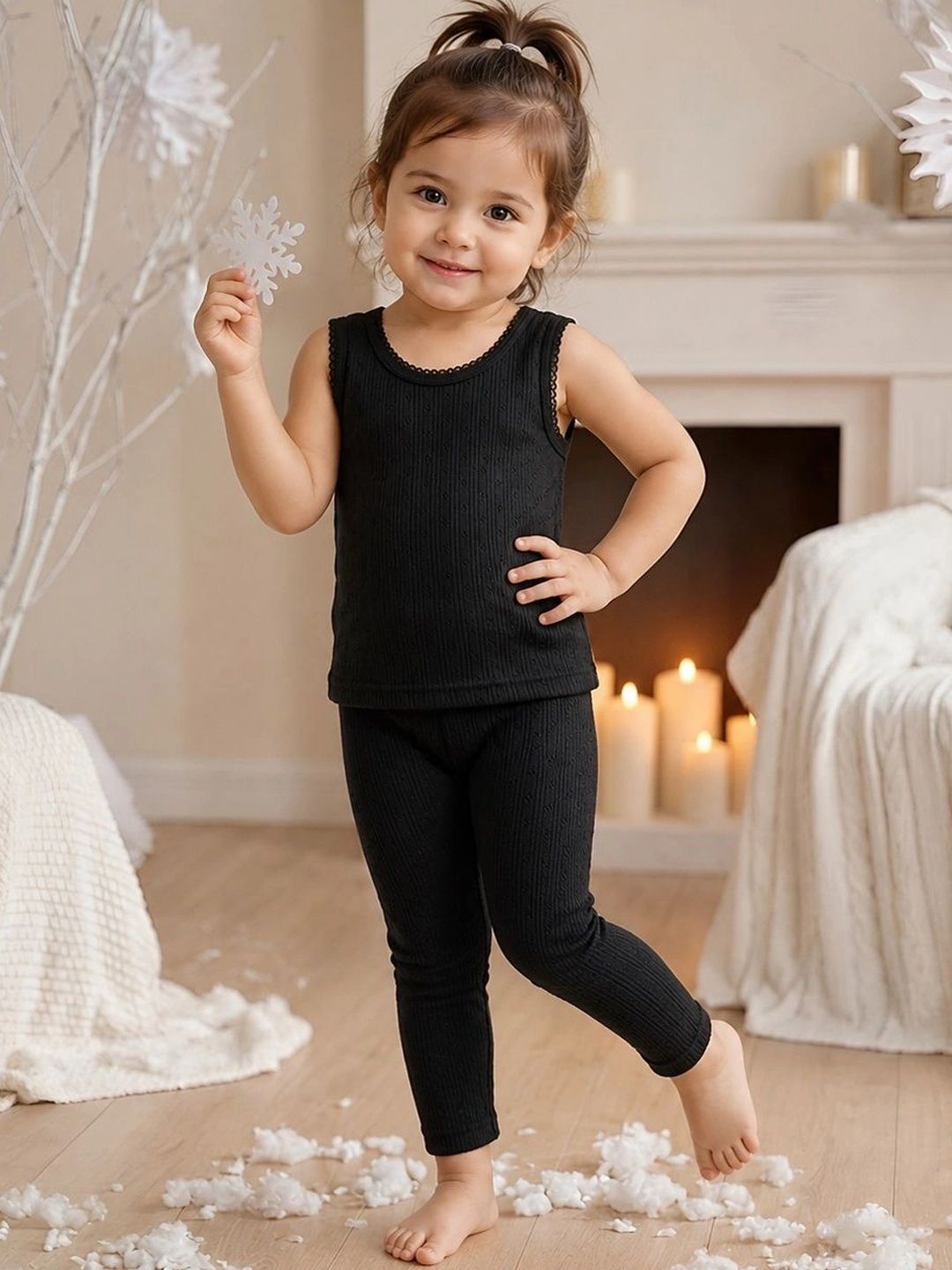 Kanvin Girls Cotton Round Neck Thermal Set-picture-35