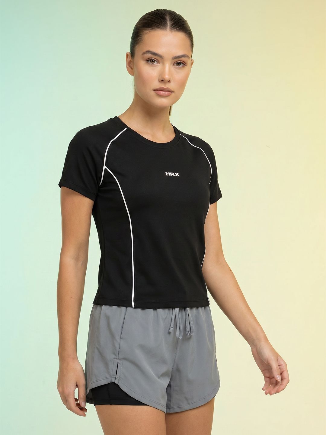 HRX by Hrithik Roshan Slim Fit Rapid-Dry Training T-shirt-picture-15