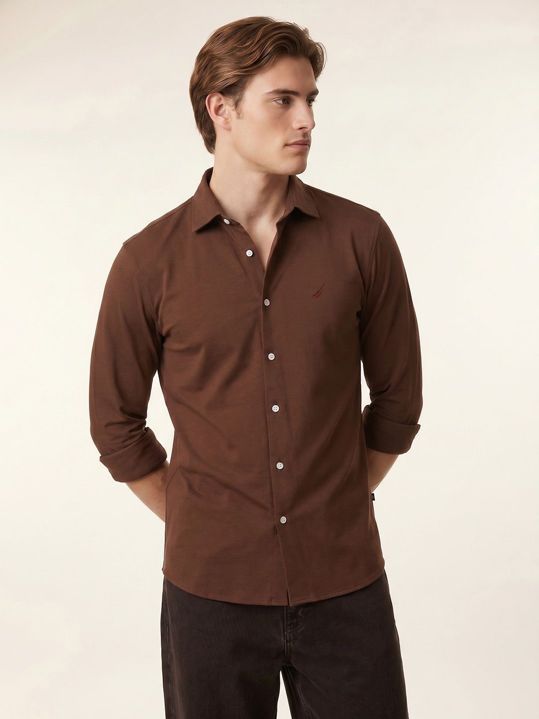 Nautica Slim Fit Pure Cotton Casual Shirt-image-14