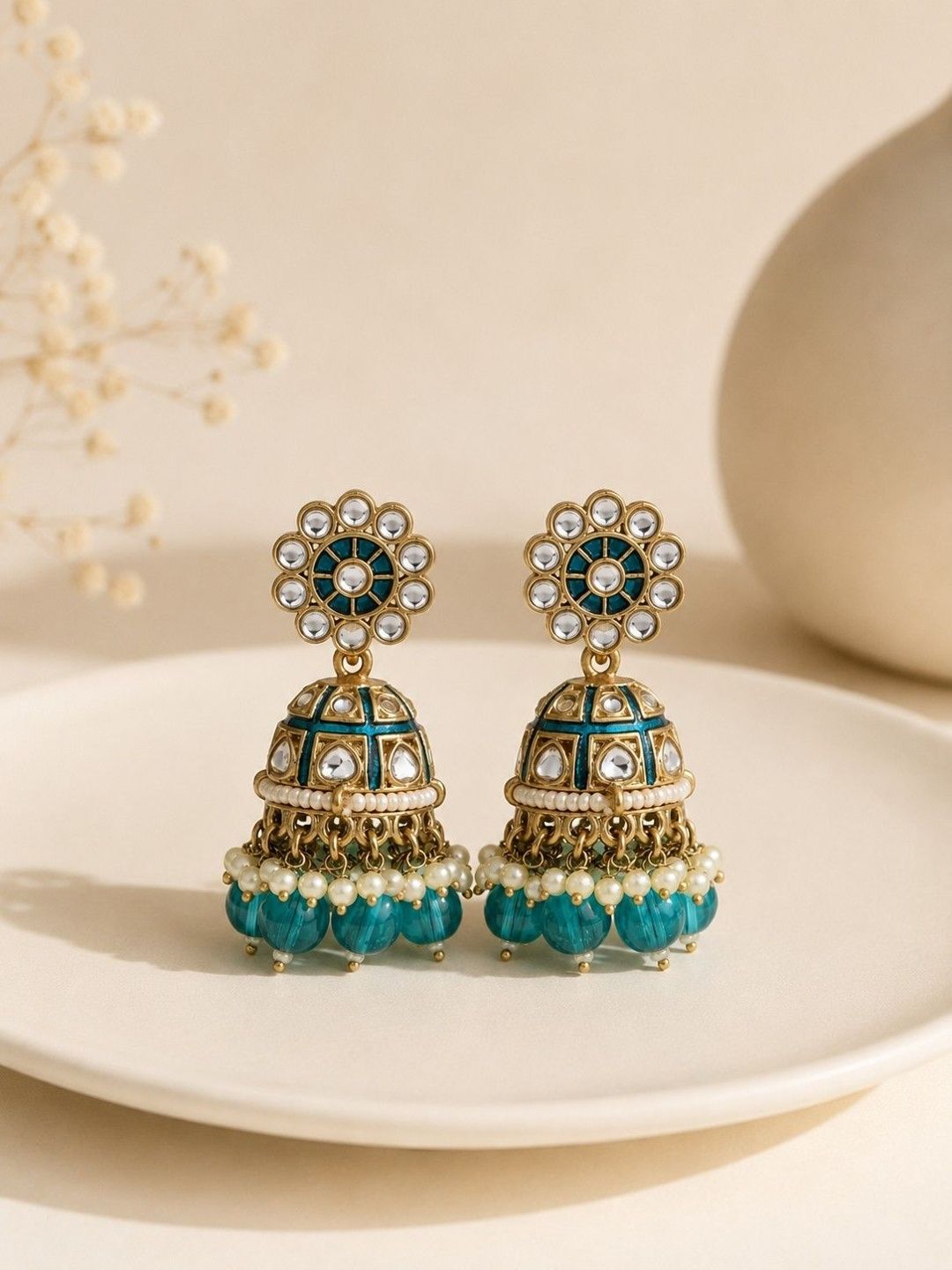 Anouk Circular Jhumkas Earrings-image-32