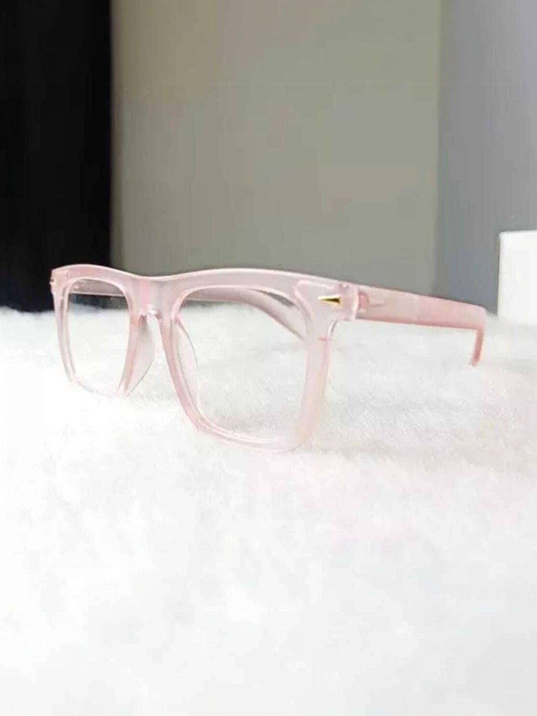 YOUTH CLUB Unisex Clear Lens & Pink Square Sunglasses with-picture-15