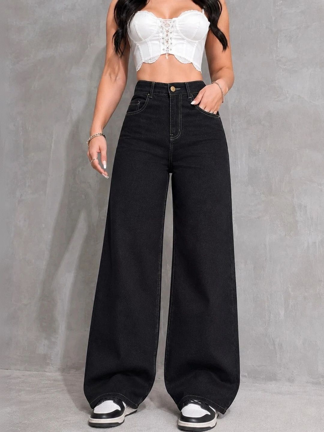 KASHIANXSTYLE Women Loose High-Rise Light Fade Stretchable Jeans-picture-56
