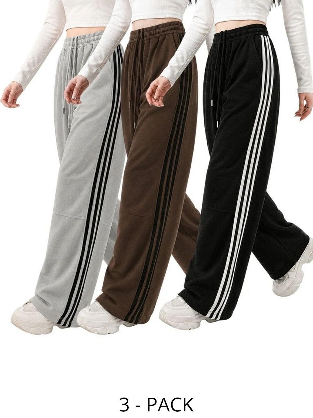 MYO MYO Women Pack of 3 Regular Fit Training Track Pants