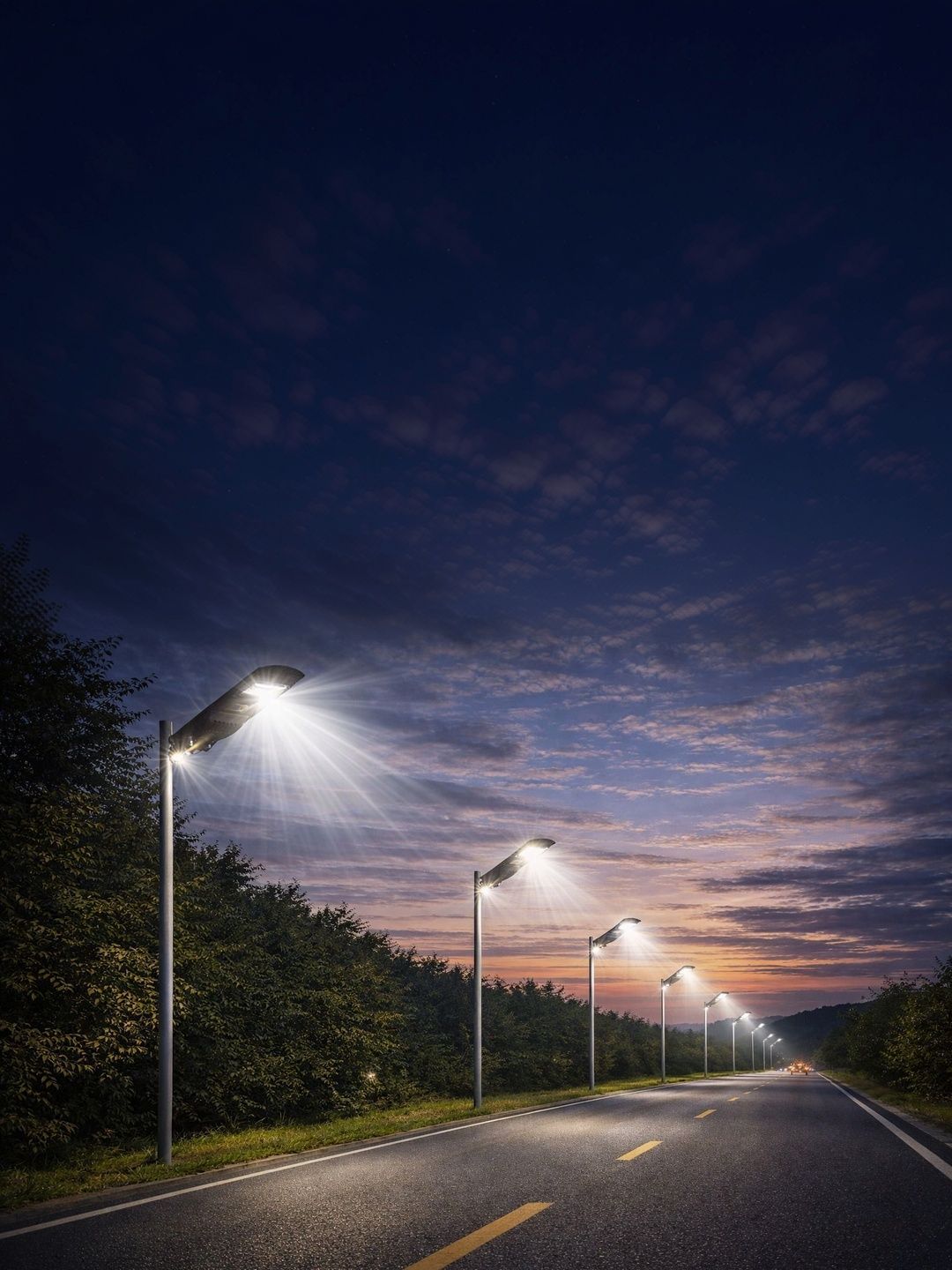 ENORMITY White & Black Solar Street Light 60W Outdoor Lamps-image-23