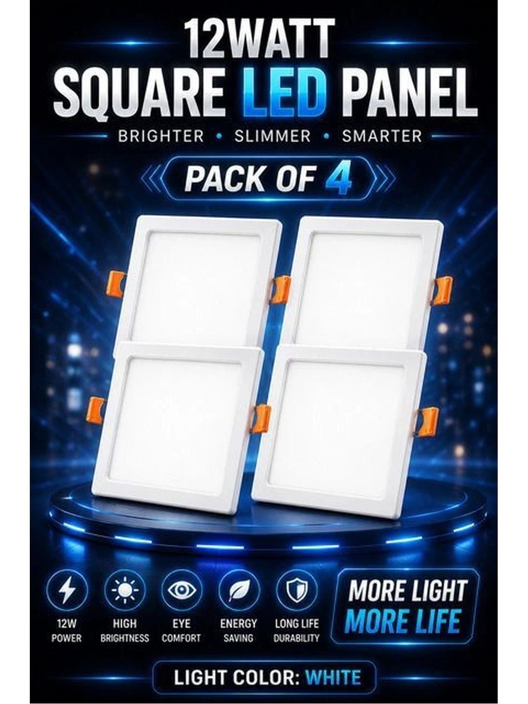 ENORMITY White Acrylic Square Shaped Wall Lamp-image-45