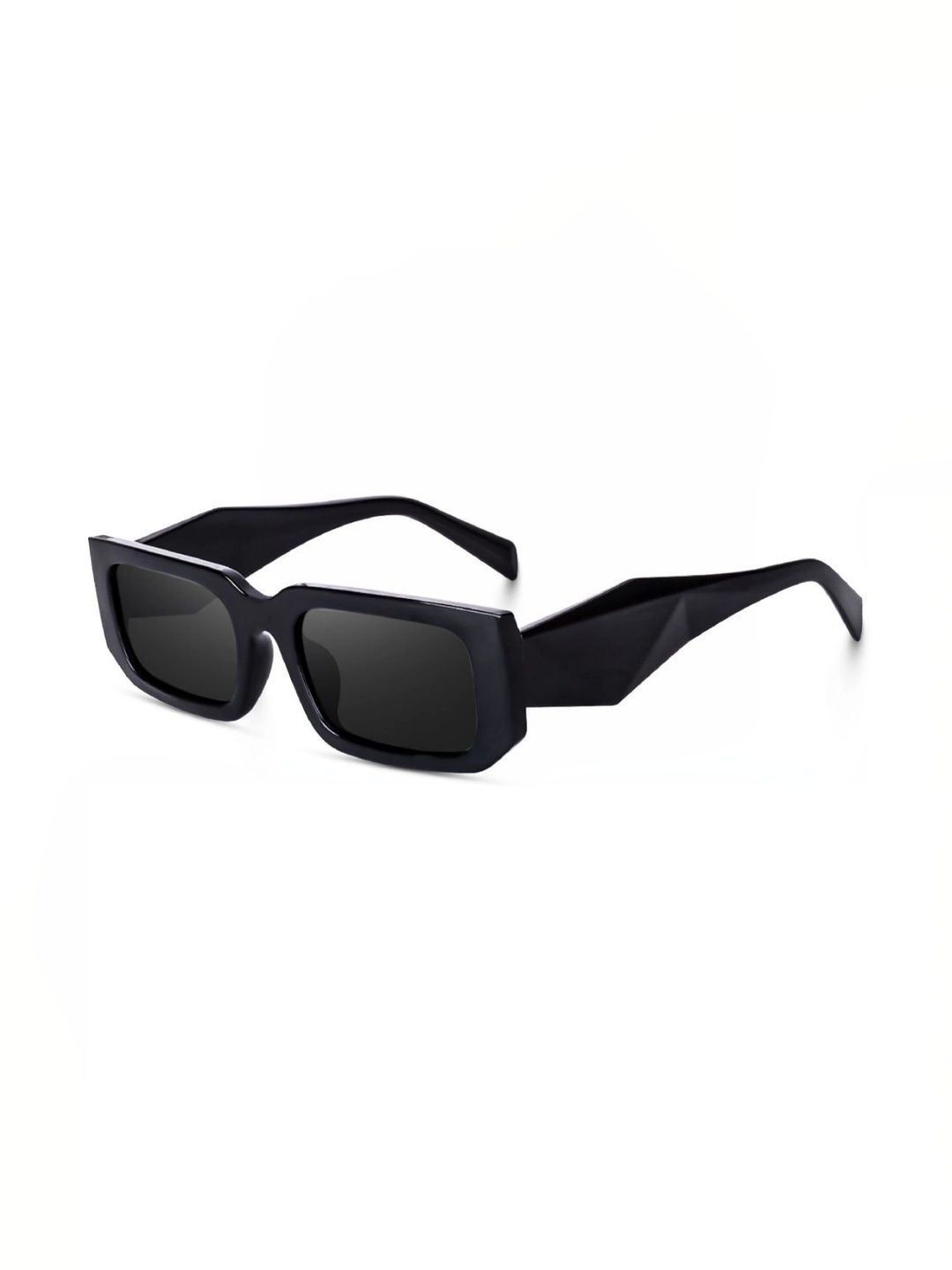 YOUTH CLUB Unisex Black Lens & Black Rectangle Sunglasses with-picture-58