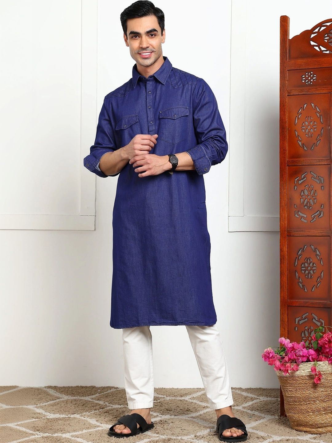 Anouk Men Denim Kurta-picture-34