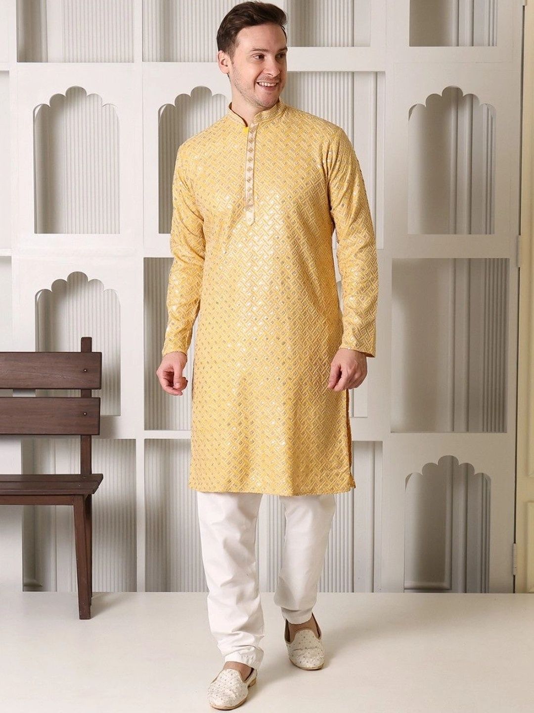 APPIX Men Sequinned Kurta-picture-32