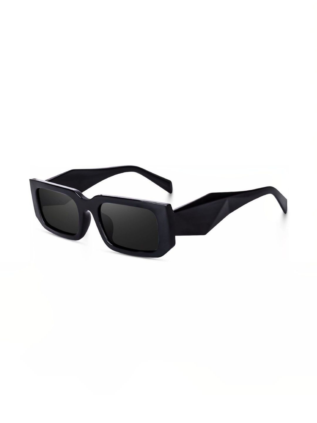 YOUTH CLUB Unisex Black Lens & Black Rectangle Sunglasses with-picture-13
