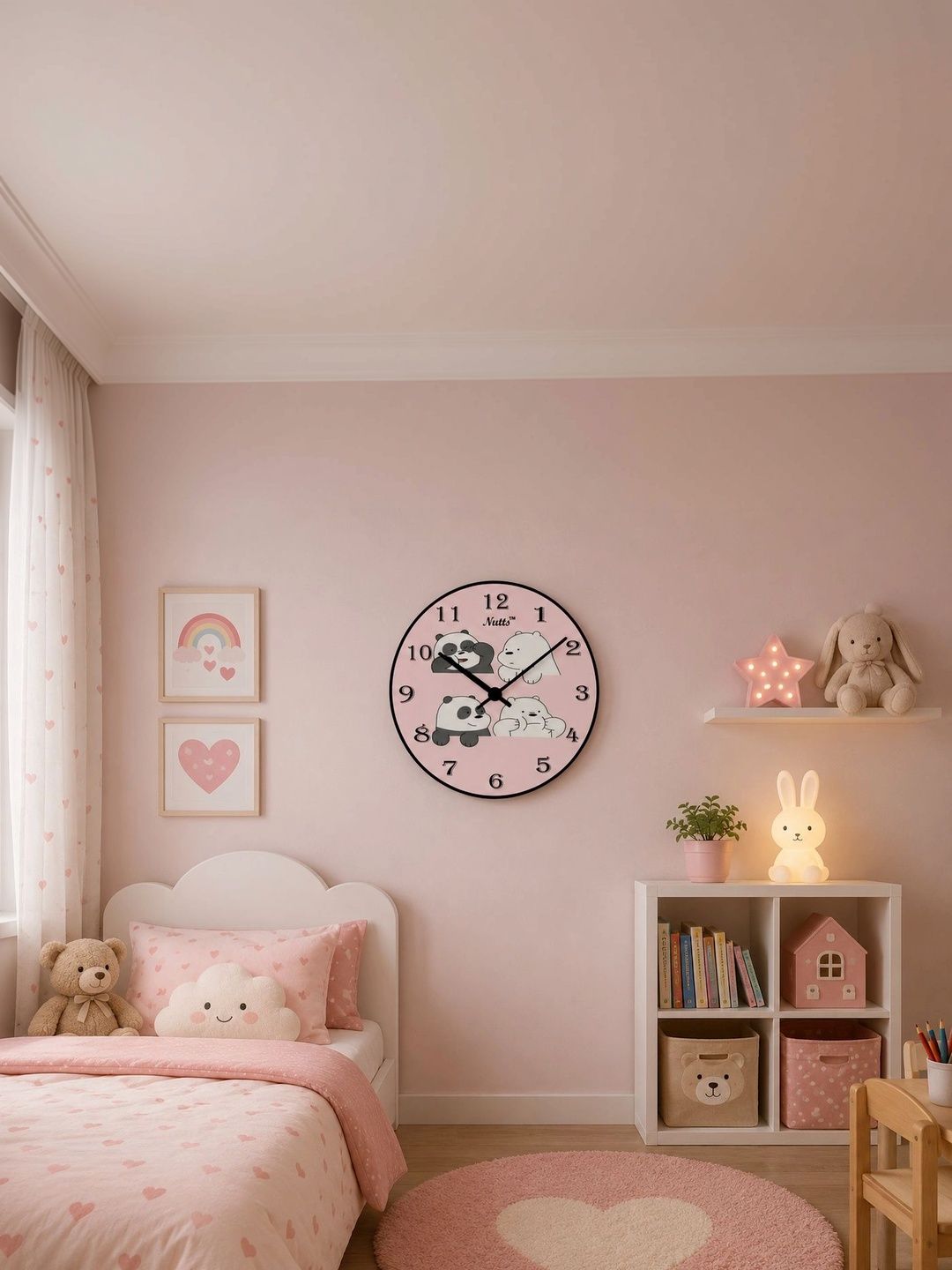 Nutts Multicoloured Printed Contemporary Wall Clock-picture-32