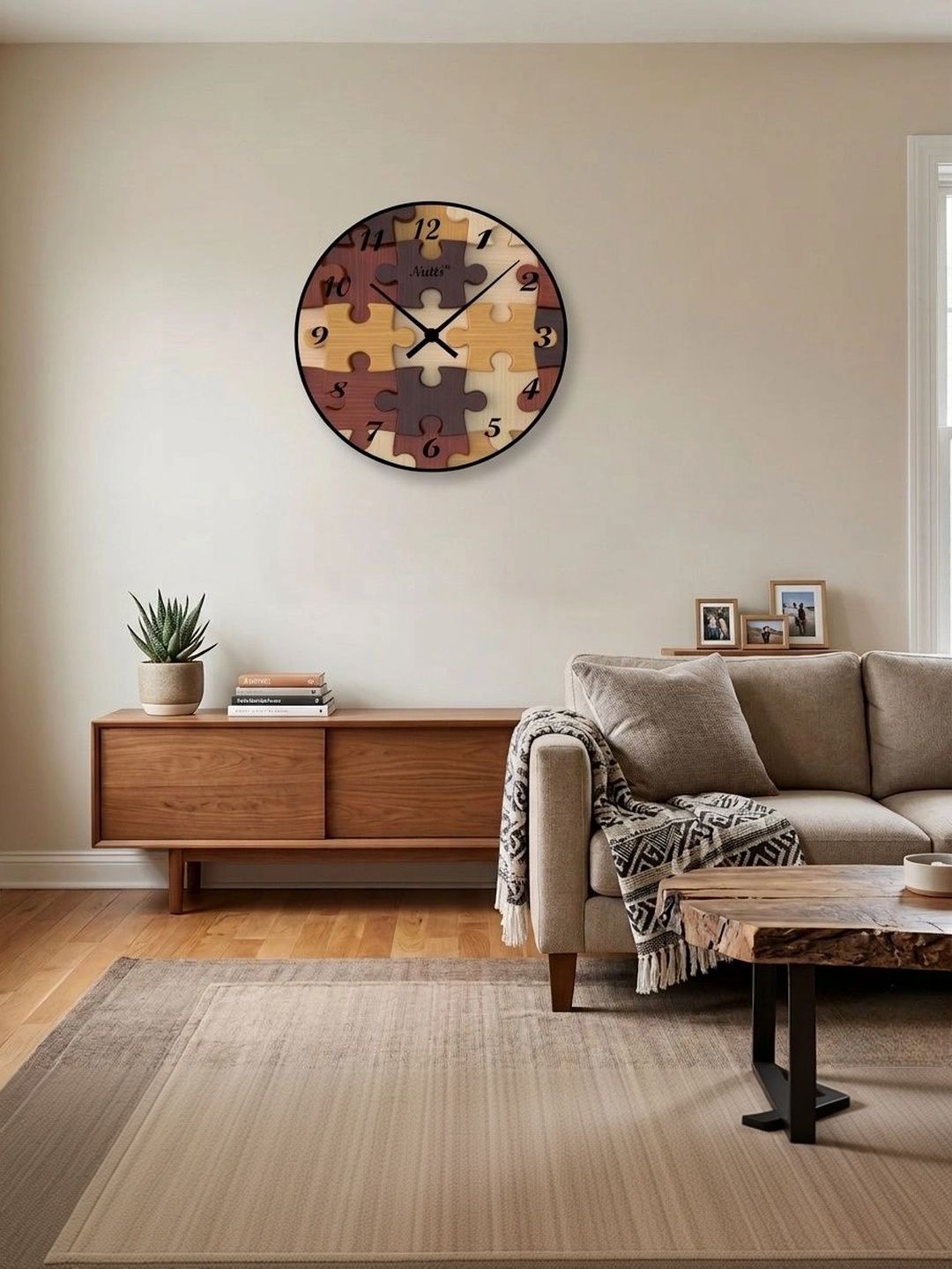 Nutts Multicoloured Printed Contemporary Wall Clock-picture-17