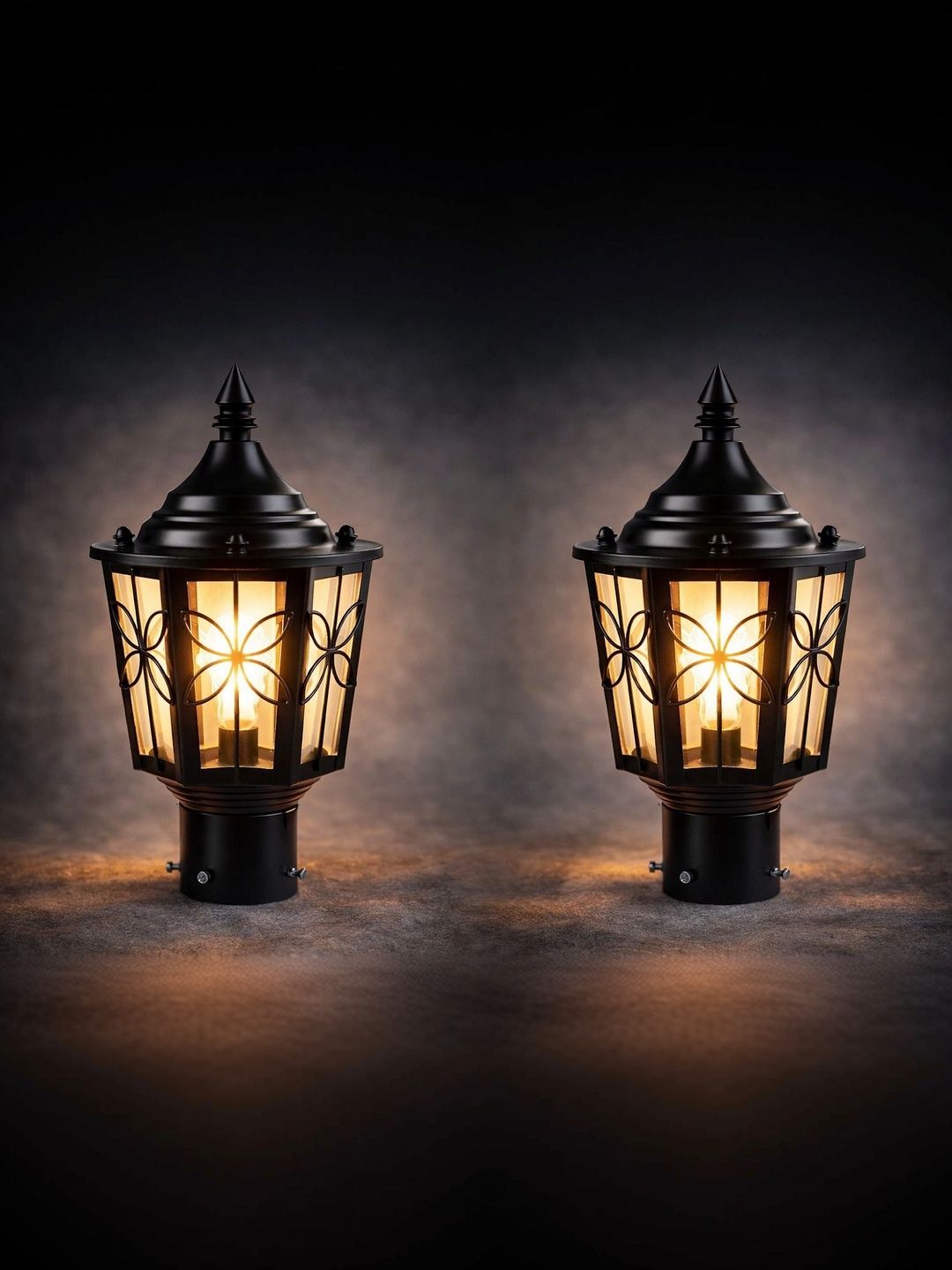 ENORMITY 2-Pcs Black Star Gate Light Outdoor Lamp-picture-30