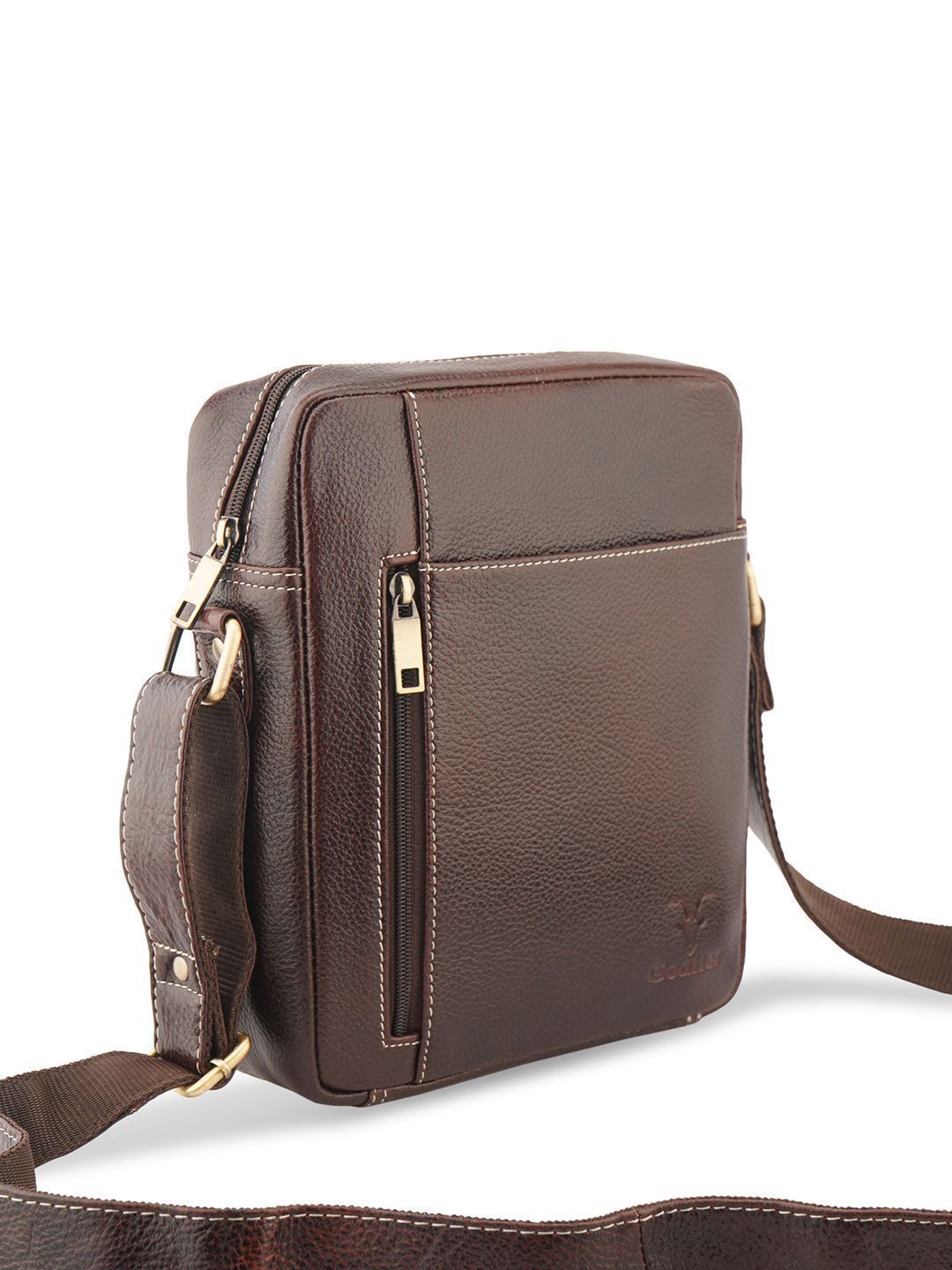 Goatter Goatter Leather Textured Crossbody Sling Bag