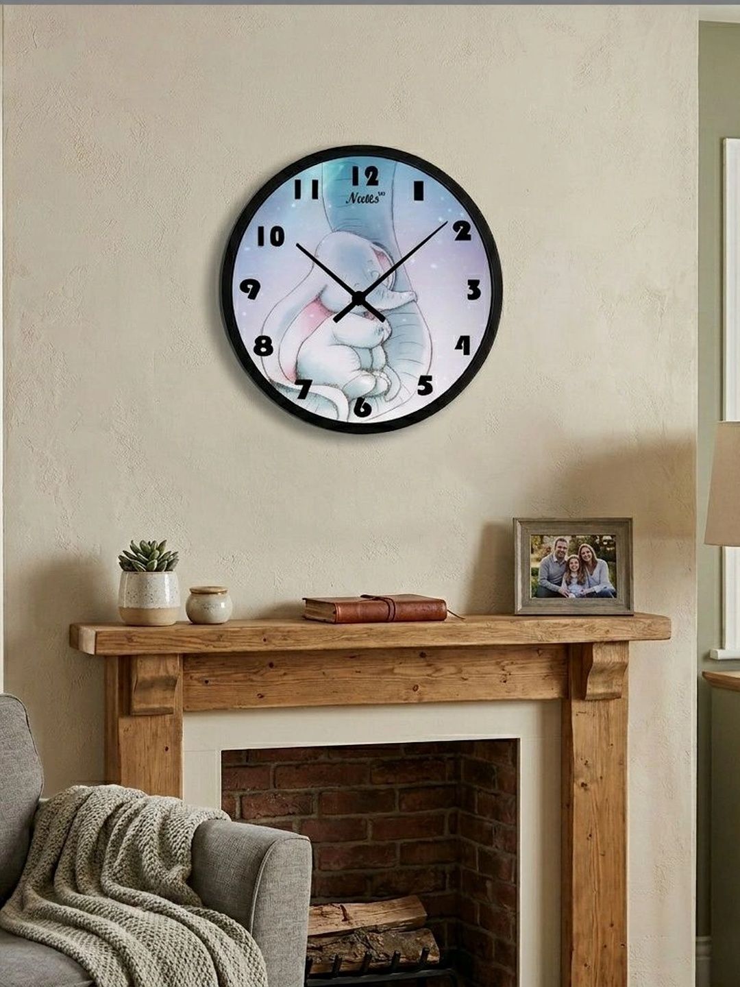 Nutts Multicoloured Printed Contemporary Wall Clock-picture-45