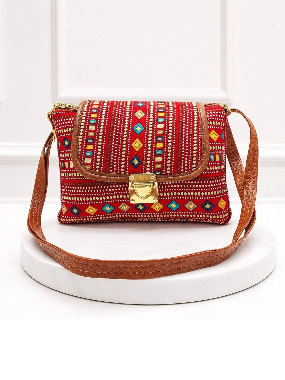 HERE&NOW Geometric Printed Shoulder Bag-picture-31