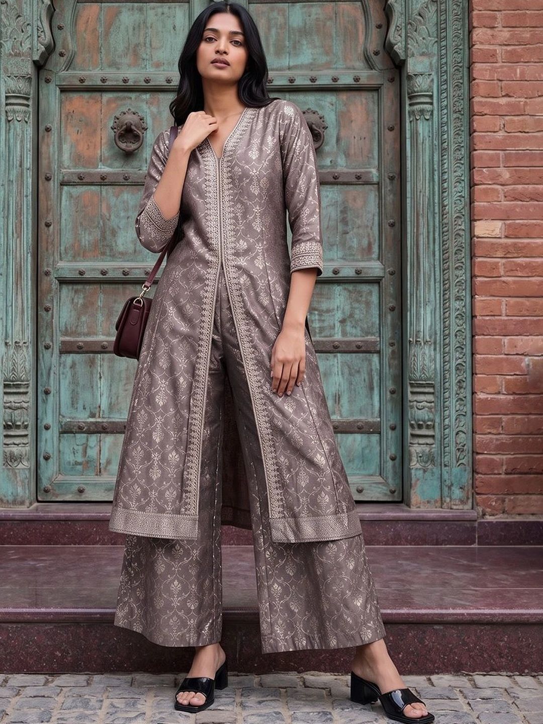 Melange by Lifestyle Women Ethnic Motifs Printed Ethnic Palazzos-picture-31