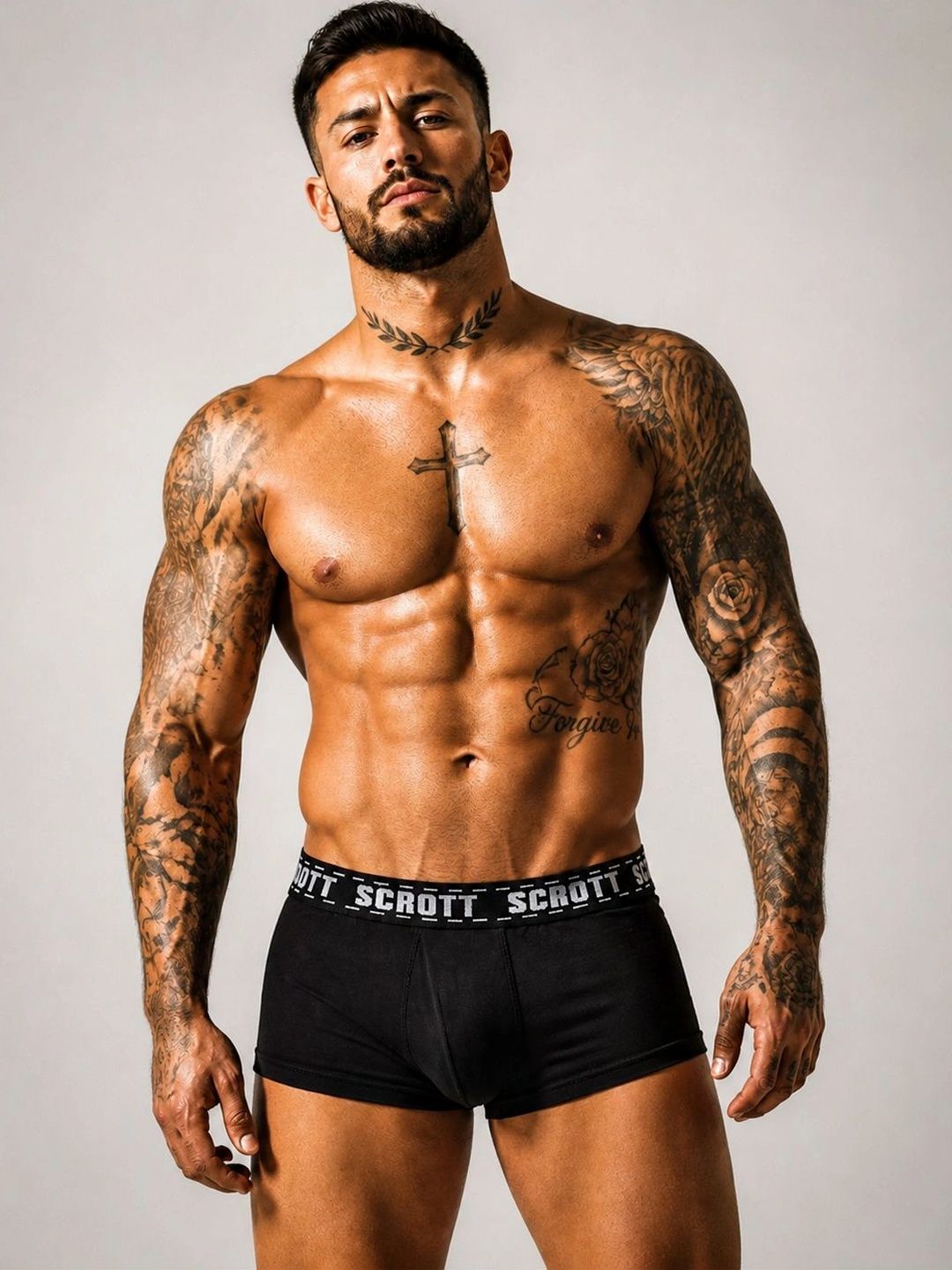 SCROTT FITNESS Cotton Solid Trunks-picture-40