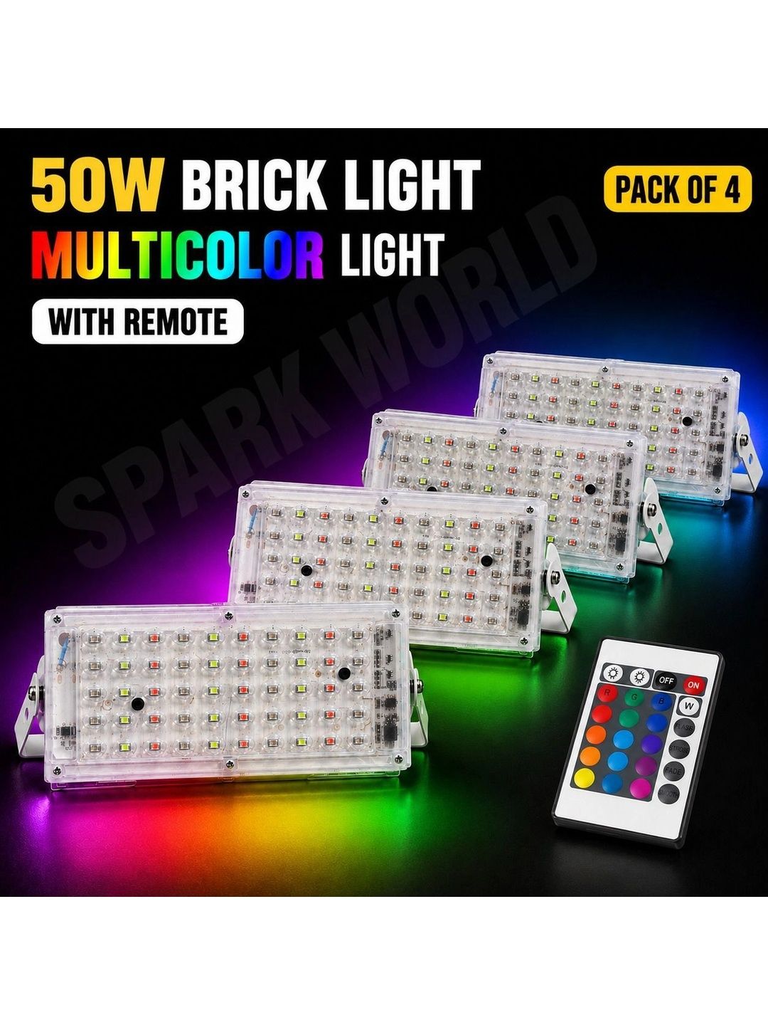ENORMITY 4-Pcs White & Green Rectangle Outdoor Lamps-image-27
