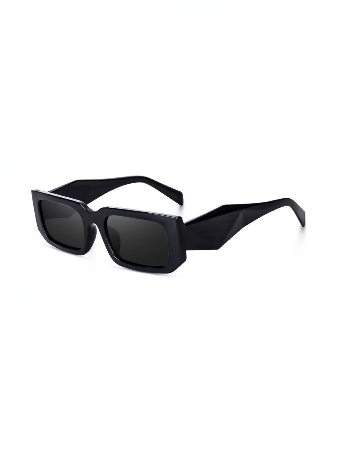 YOUTH CLUB Unisex Black Lens & Black Rectangle Sunglasses with-picture-18