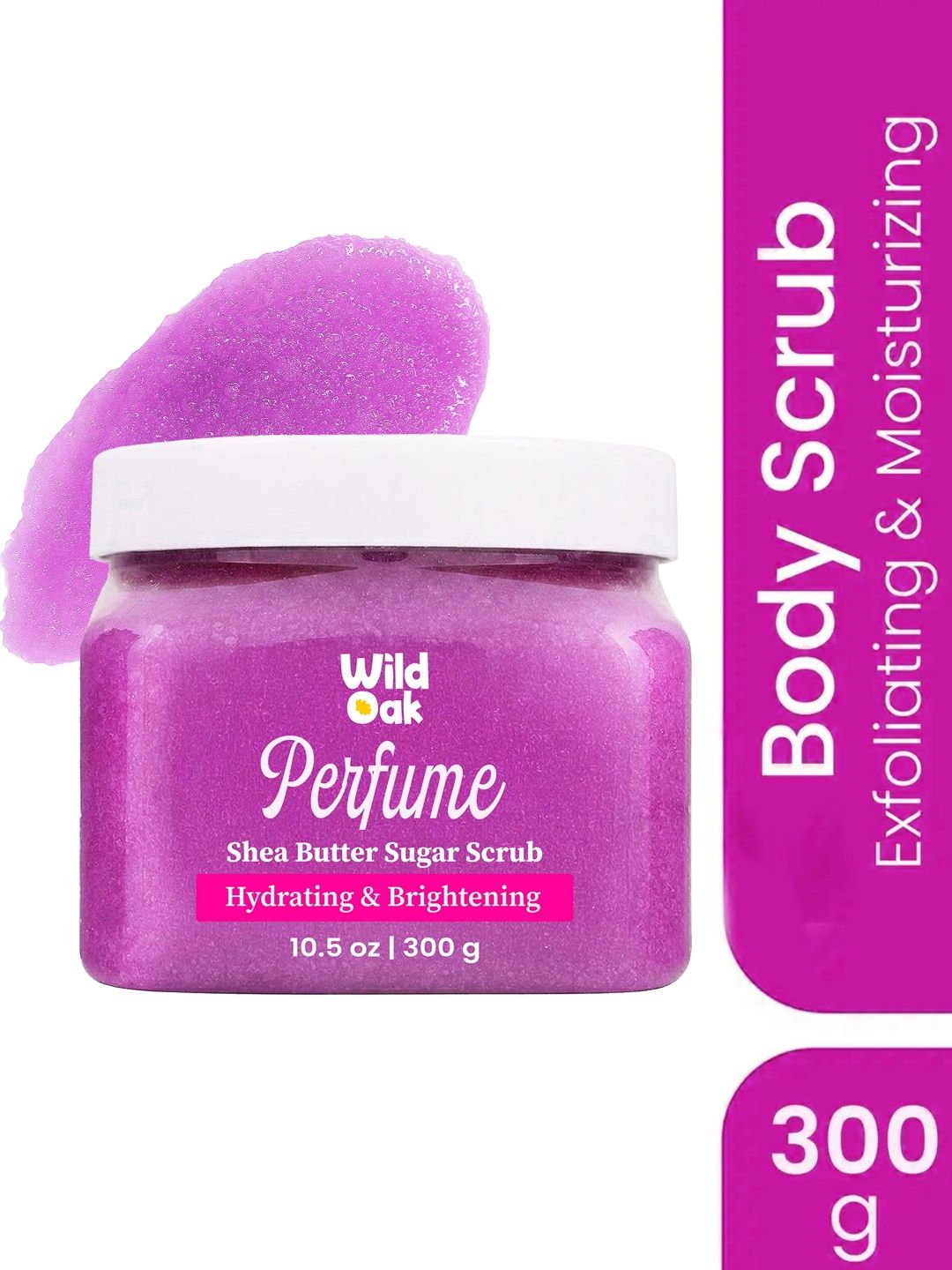 Wild Oak Perfume Shea Butter Sugar Scrub With Hyaluronic Acid - 300 g-image-3
