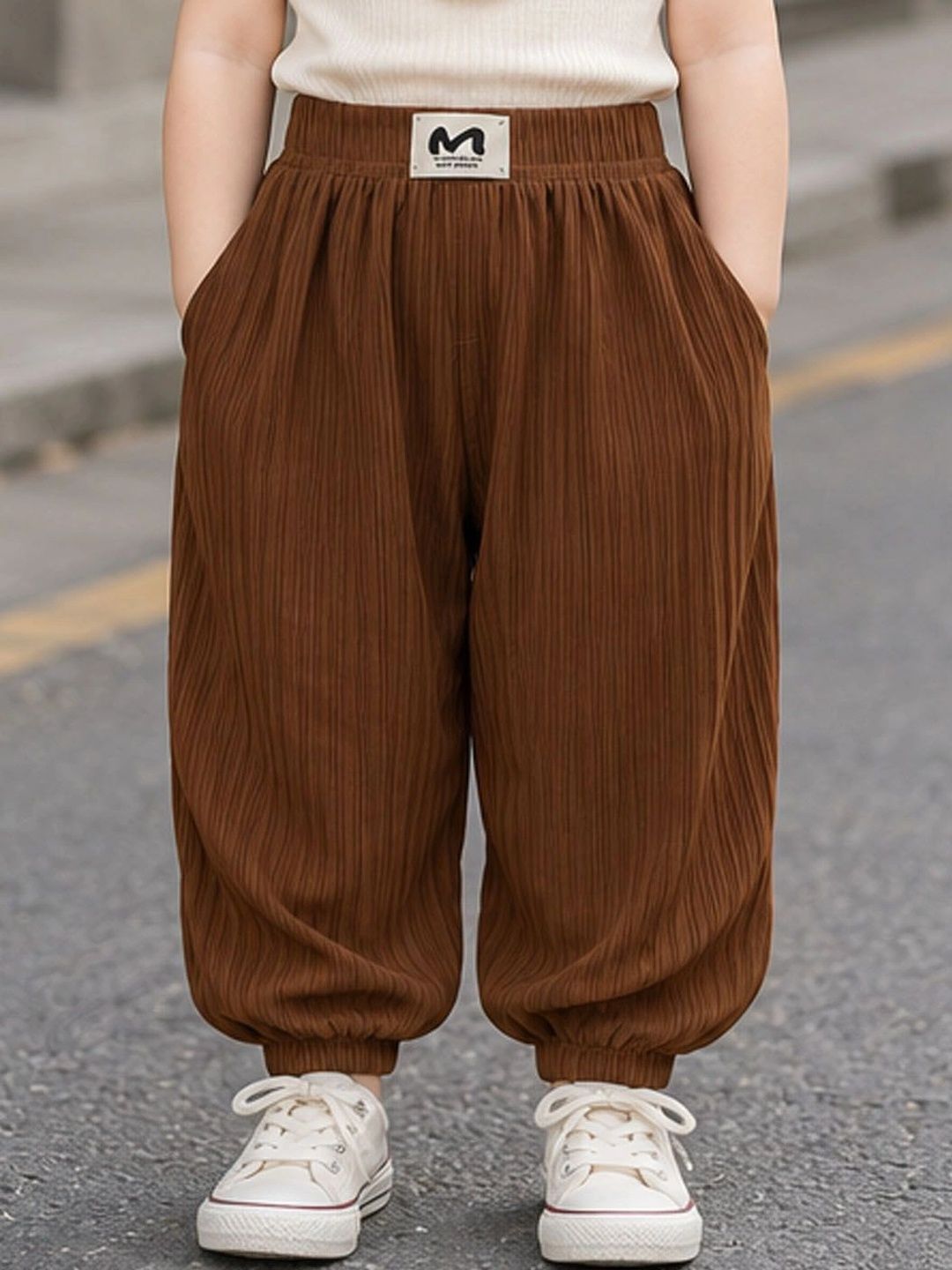 Xsole Girls Loose Fit Pleated Trousers-picture-33