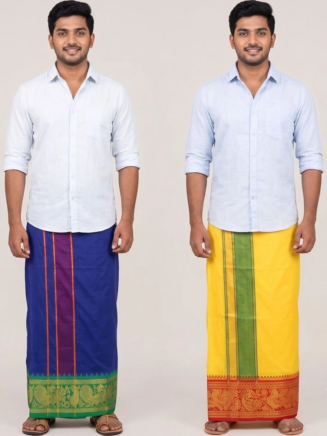 Hornbill Enterprises Men Embroidered Cotton Dhoti Dhotis-picture-44