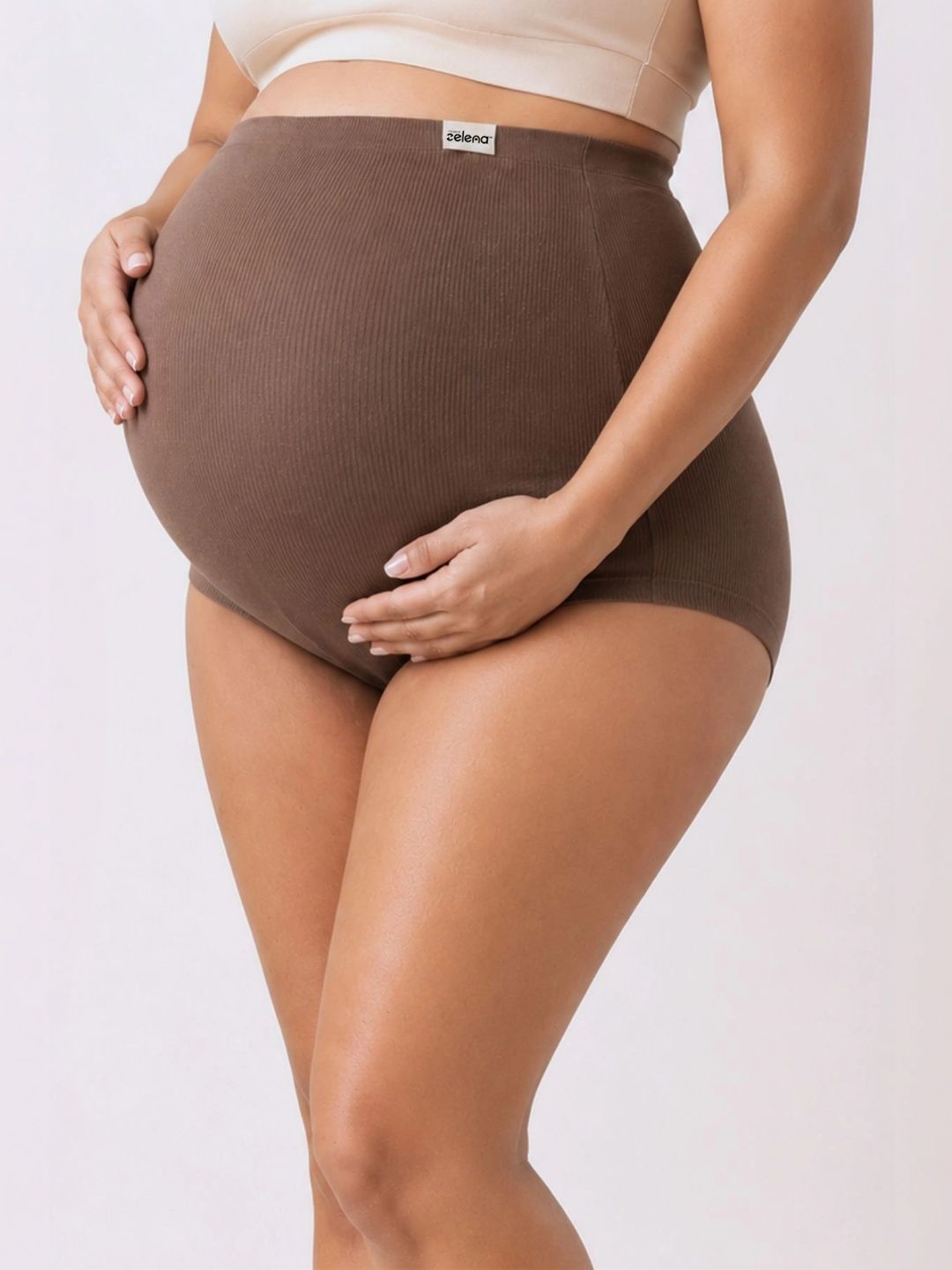 House Of Zelena Women Self Design Cotton Blend Maternity Briefs-image-32