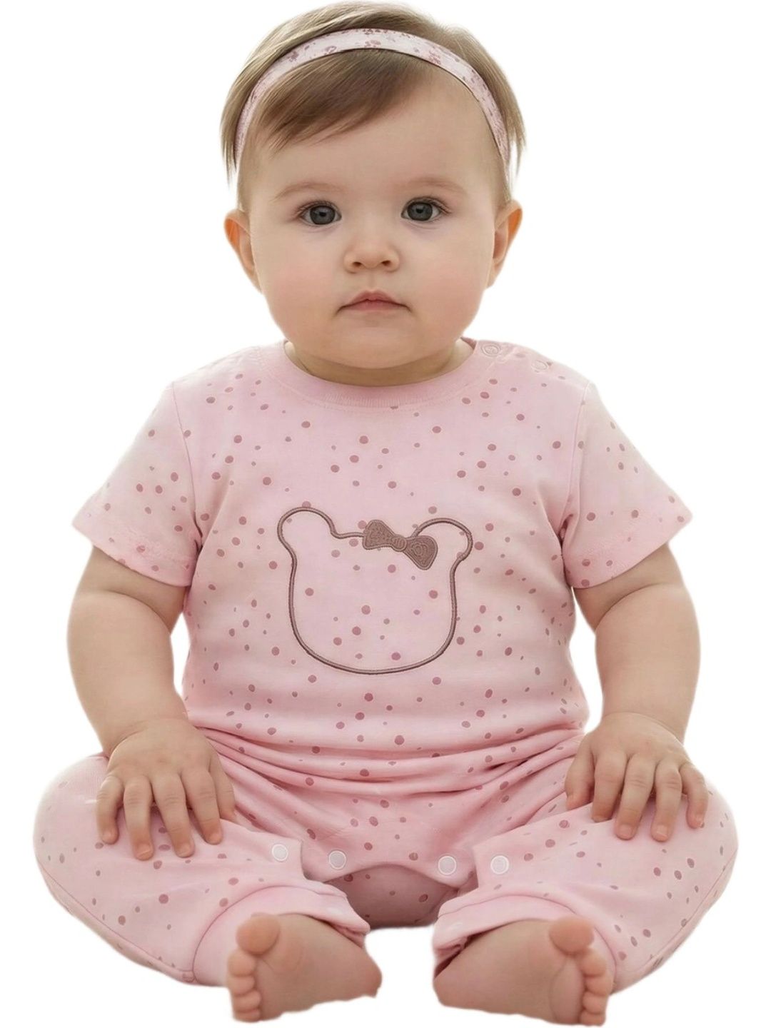 Toddle and Care Girls Printed Basic Jumpsuit with Embroidered-picture-29