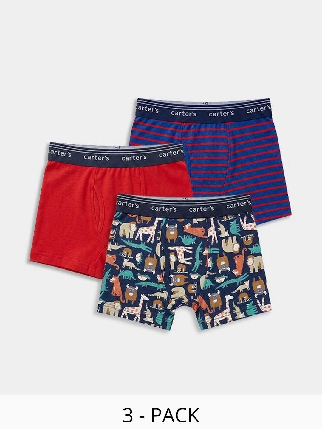 Carter's Boys Pack of 3 Cotton Assorted Printed Trunks-picture-19