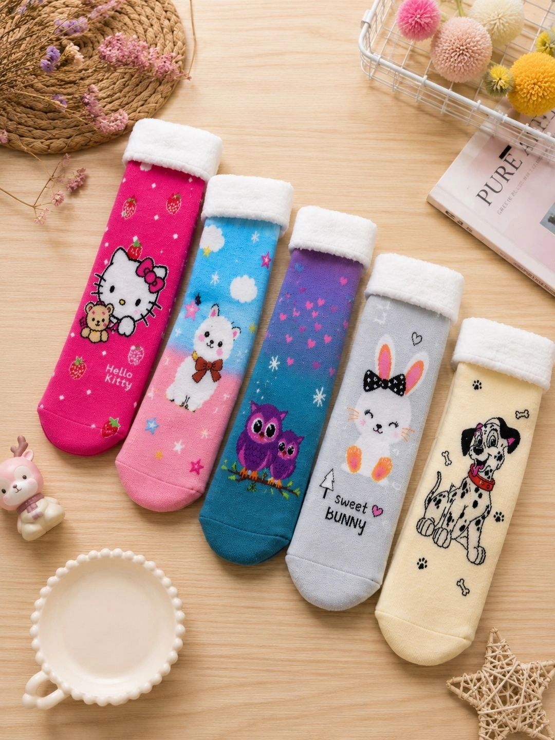 CORTICA Unisex Kids Pack of 5 Assorted Patterned Above Ankle Socks-picture-19