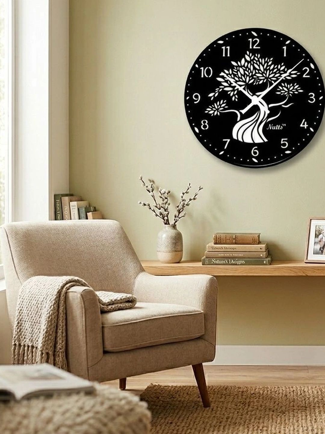 Nutts Multicoloured Printed Contemporary Wall Clock-picture-38