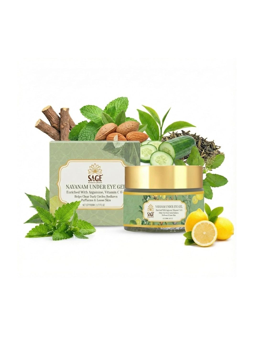 Sage Royal Ayurveda Nayanam Cooling Under Eye Gel With Almond Oil - 60 g-picture-38