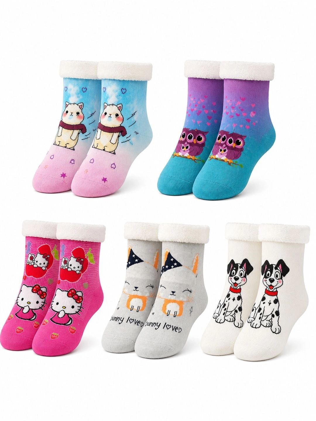 CORTICA Unisex Kids Pack of 5 Assorted Patterned Above Ankle Socks-picture-36