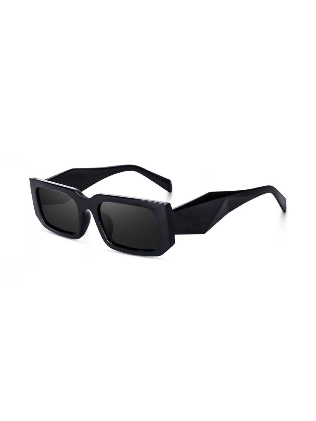 YOUTH CLUB Unisex Black Lens & Black Rectangle Sunglasses with-picture-23