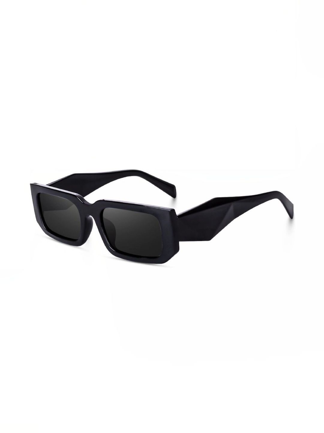 YOUTH CLUB Unisex Black Lens & Black Rectangle Sunglasses with-picture-28