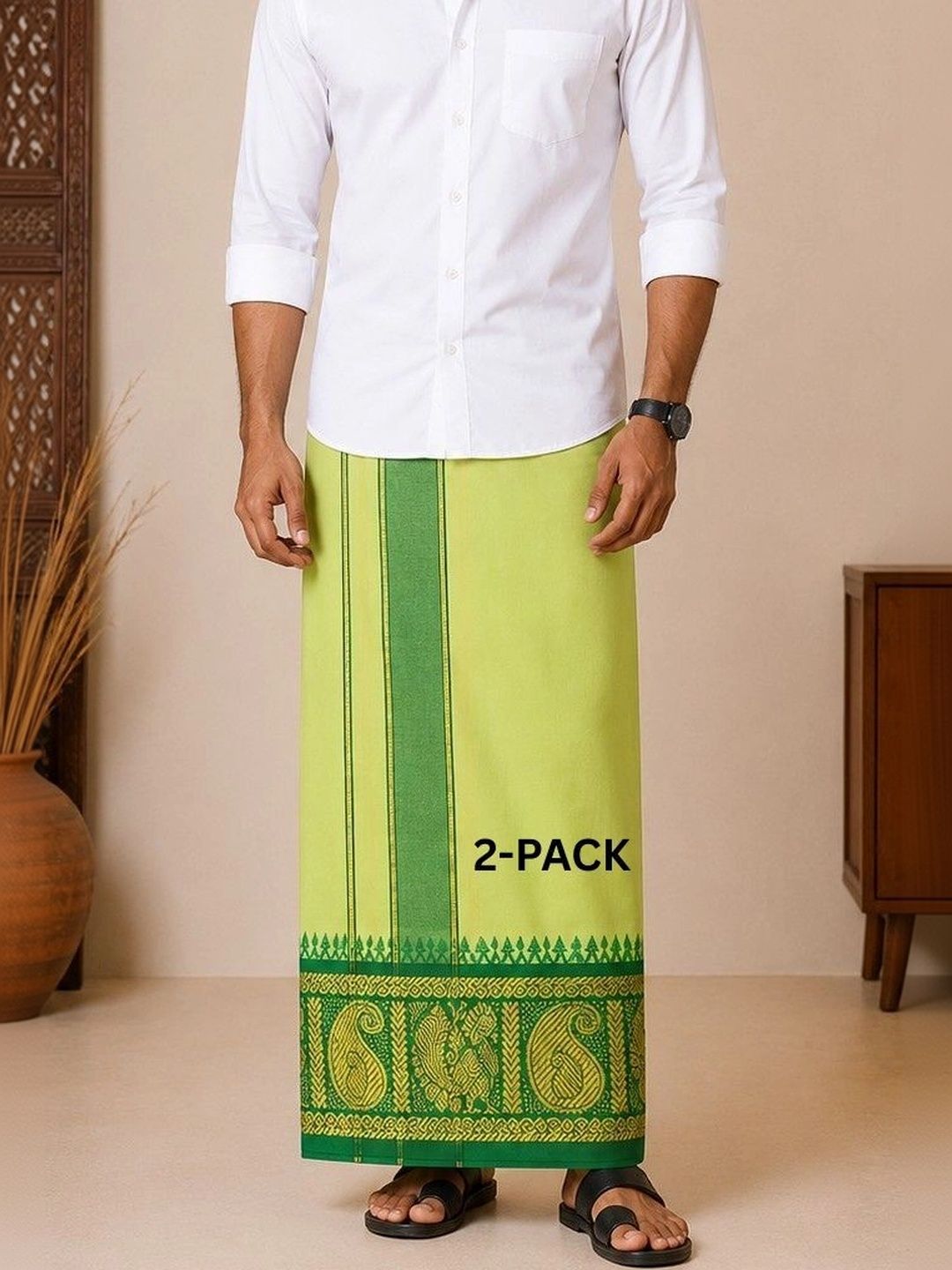 Sharan Elegance Men Printed Cotton Dhoti Dhotis-picture-43