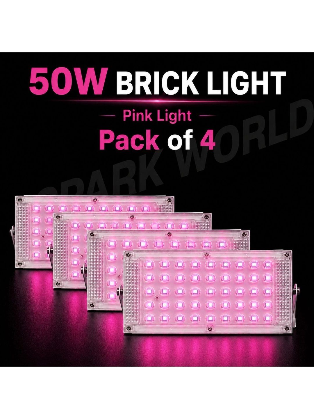 ENORMITY 4-Pcs Pink 50W Brick Light Rectangle Outdoor Lamps-picture-38
