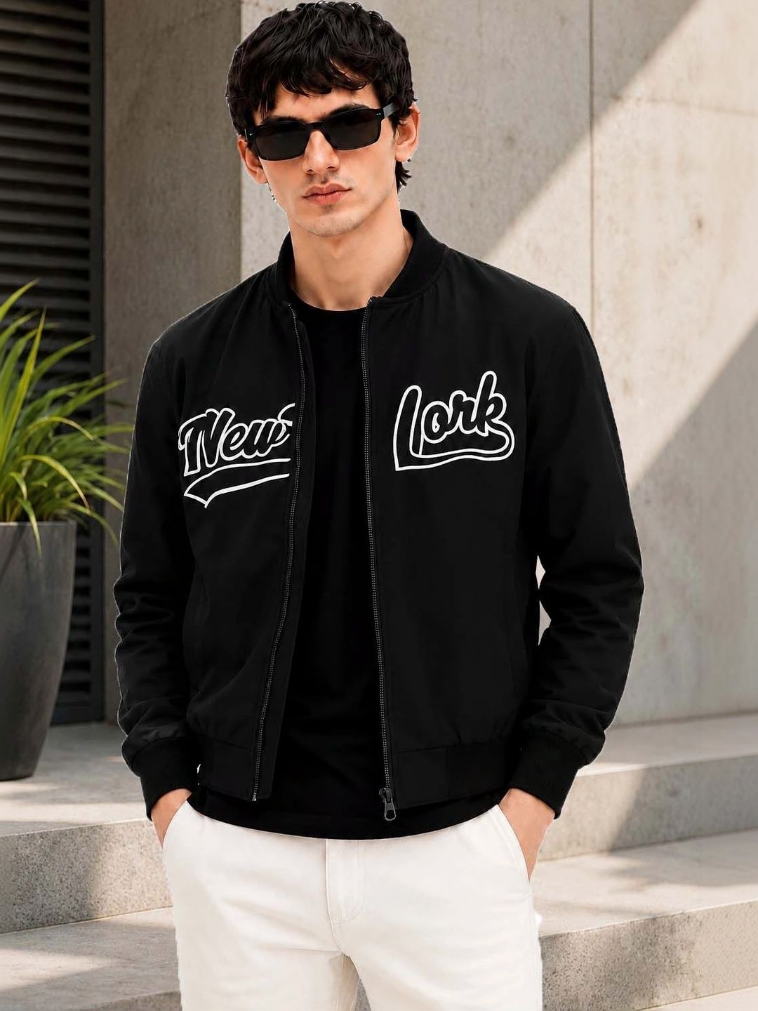 Moda Rapido Men Typography Lightweight Bomber Jacket-picture-31