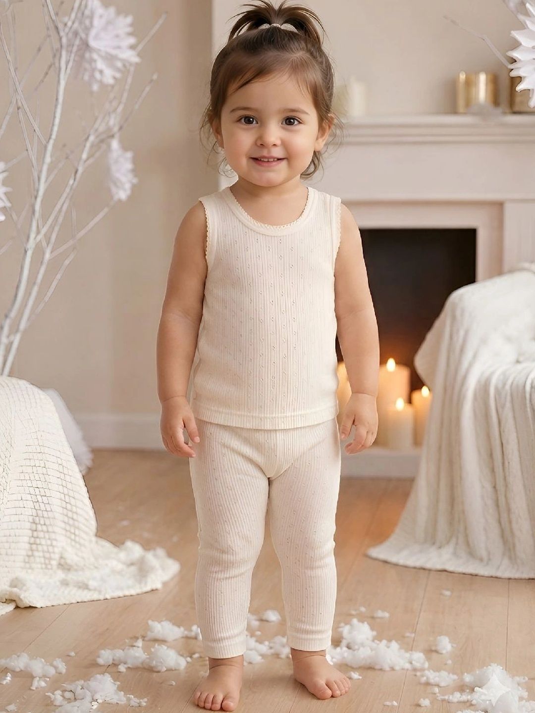 Kanvin Girls Cotton Round Neck Thermal Set-picture-53