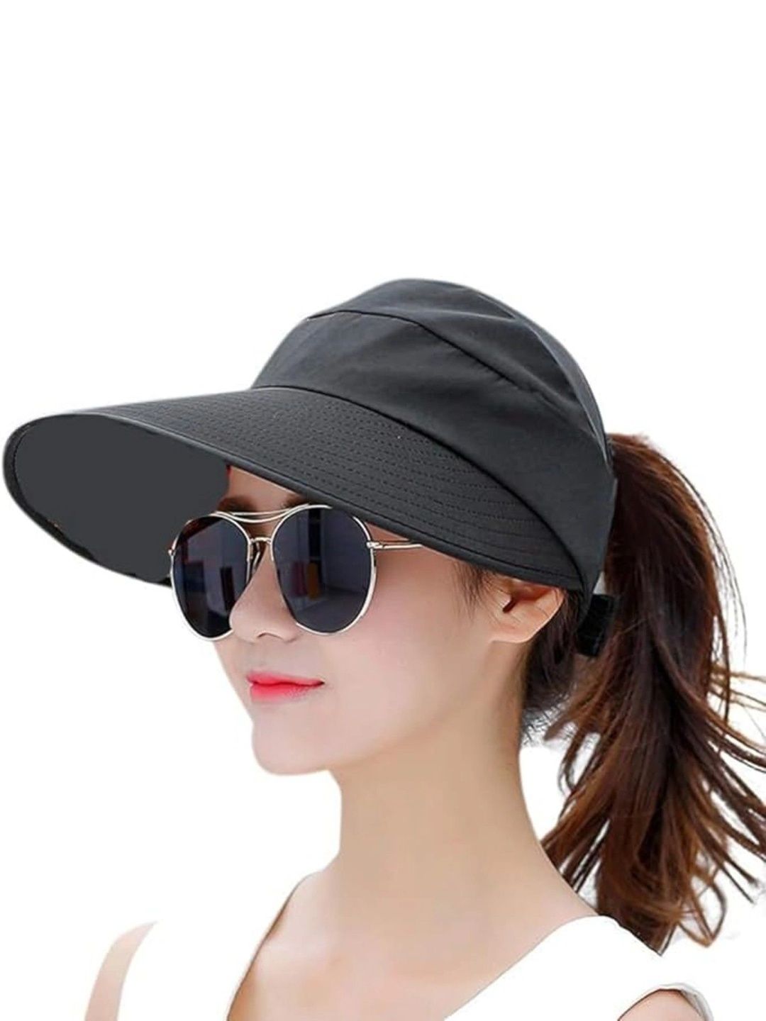 Zonkar Unisex Black Solid Sun Hat-picture-58