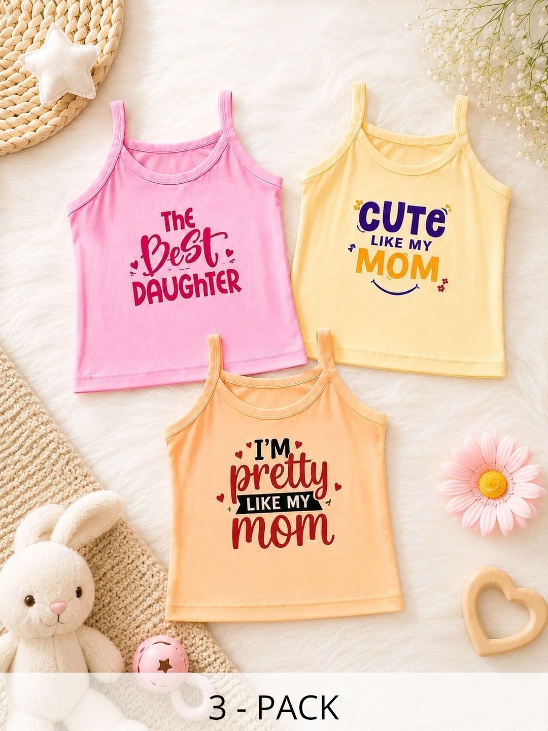 BODYSHINE Pack of 3 Printed Assorted Cotton Tank-picture-21