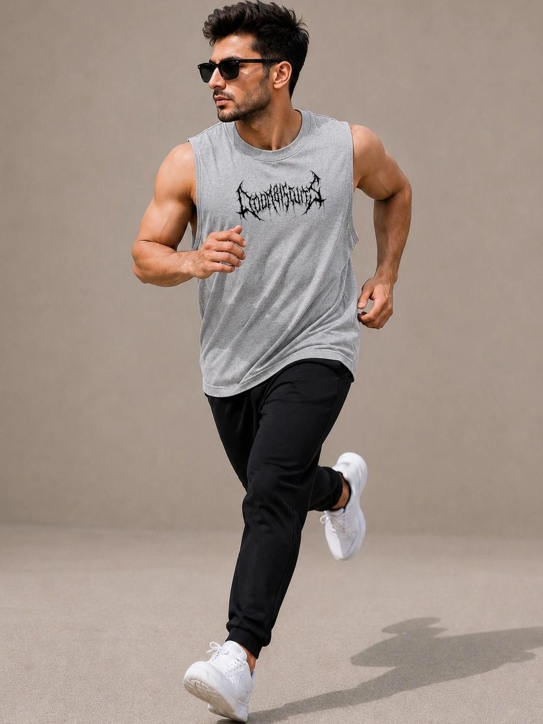 Moda Rapido Printed Cotton Blend Gym Vest-picture-21