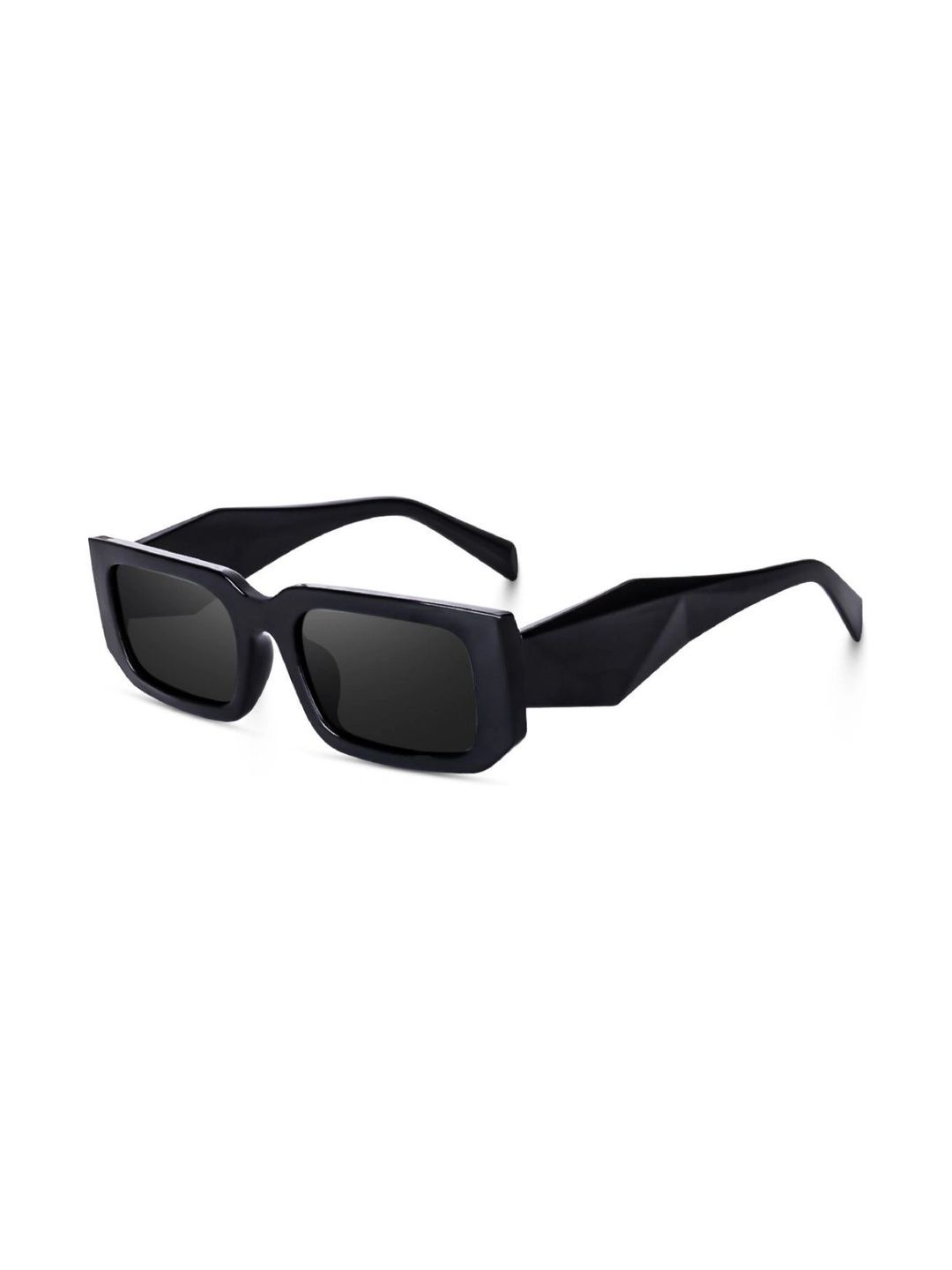 YOUTH CLUB Unisex Black Lens & Black Rectangle Sunglasses with-picture-36