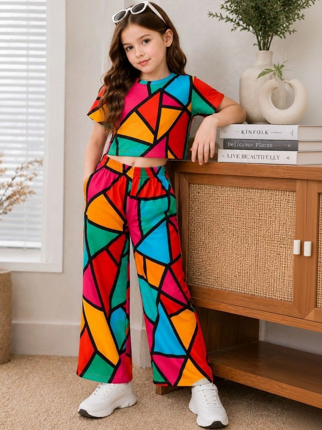STINITY Cotton Printed Top with Palazzos-picture-41