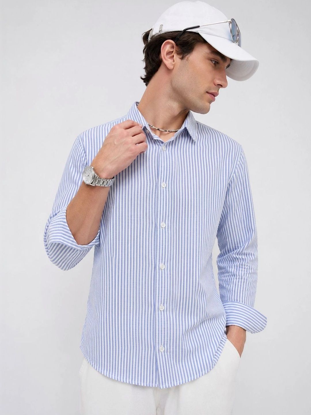 R.Code by The Roadster Life Co. Men Standard Striped Casual Shirt-picture-19